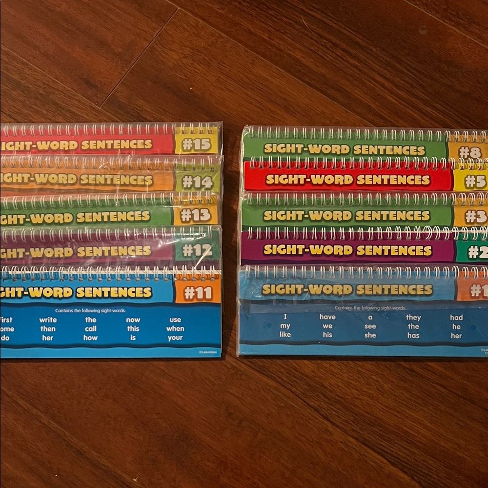 Sight-Word Sentences Spiral Book Set - Multi-Color